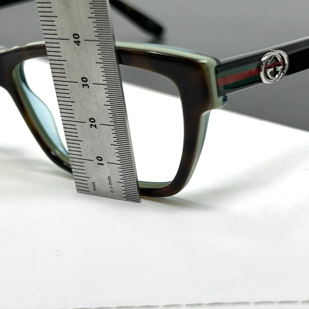 Gucci Eyeglasses GG 3562 LA2 Havana on Green Cat Eye Frame Italy 53[]14 140 - Picture 10 of 13